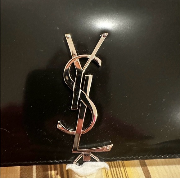Yves Saint Laurent Black Leather Clutch - Picture 6 of 11